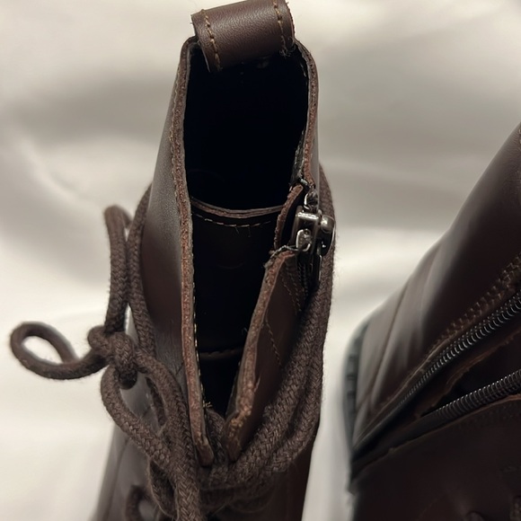 Steve Madden Women's Jamisyn Lace-Up Leather Boot in Brown size 8 - Picture 11 of 12